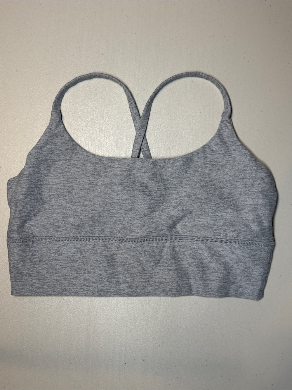 Vuori Long Line Elevation Sports Bra Heather Gray size Large - Picture 3 of 5